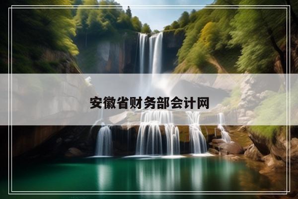 安徽省财务部会计网